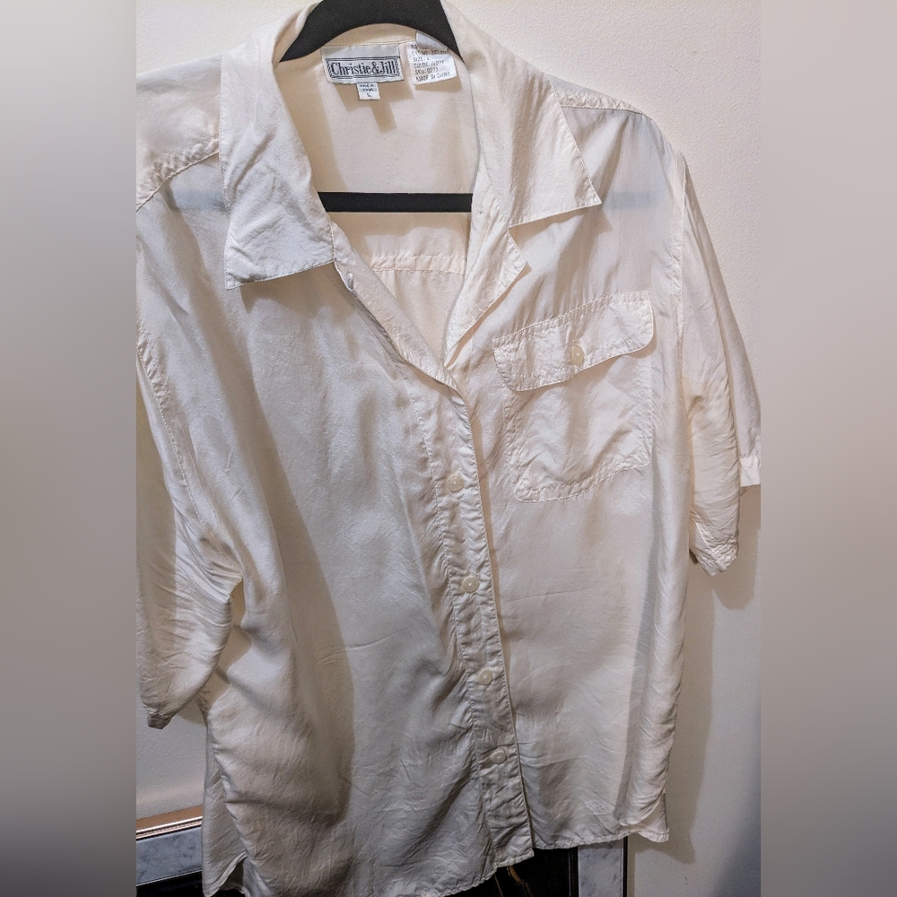 Vintage 100% silk blouse